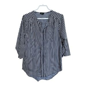 Paper moon Striped navy blue and White Women's Top size medium